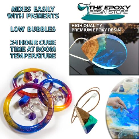 صب راتنجات الإيبوكسي، مجموعة إيبوكسي مكونة من جزأين، أعمال فنية، مصبوبات صغيرة شفافة وتطبيقات زخرفية، مجموعة سعة 1 جالون in Kuwait