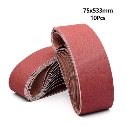 10Pcs 75x533mm Sanding Belts 40/60/80/120/180/240/320 Grit for Belt Sander Abrasive Tool Wood Soft Metal Polishing Grinding(180_10PCS) in Saudi Arabia
