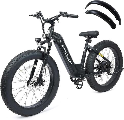 Terra Electric Bike for Adults, 1000W Peak Ebike, 26" Fat Tire Electric Bicycle, 20MPH 56Miles Electric Mountain Bike, 48V 13AH Removable Battery Lectric Ebike, UL2849 Certified, Aluminum Alloy Frame in Kuwait