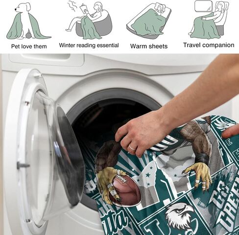 Football Blanket Gifts for Men 50" X 60", City Football Lovers Fan Gifts Sports Fan Throw Blankets for Sofa Bed Bedroom Living Room Football Blanket Merch Gear Suff Midnight Green in Saudi Arabia