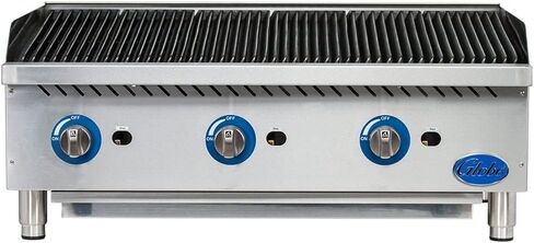Globe GCB36G-CR، طاولة تجهيز الطعام، 36 بوصة، شواية غاز مشعة من الحديد الزهر، معدنية in Saudi Arabia