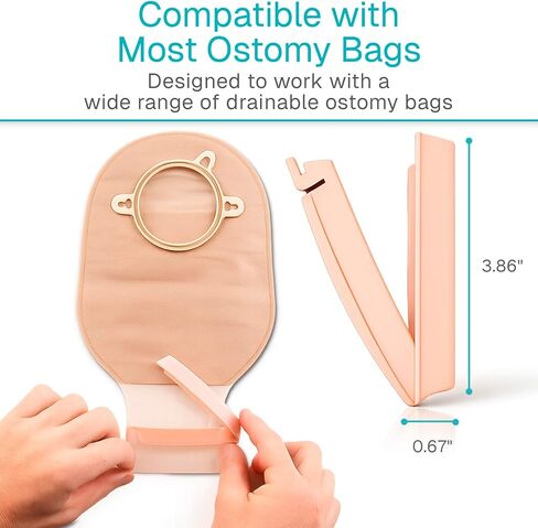 Vive 10 PCS Ostomy Bag Clips - Universal Drainable Pouch Sealing Clamps - Medical Grade Ostomy Supplies for Colostomy, Ileostomy, Postoperative Care (10) in Kuwait