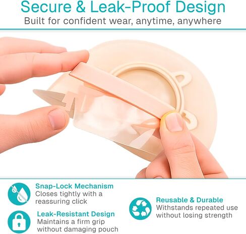 Vive 10 PCS Ostomy Bag Clips - Universal Drainable Pouch Sealing Clamps - Medical Grade Ostomy Supplies for Colostomy, Ileostomy, Postoperative Care (10) in Kuwait