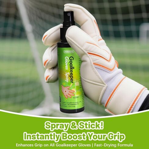 Football Glove Grip Spray – Restores Stickiness to Your Gloves - Goalkeeper Glove Grip Spray - Boosts Stickiness and Performance of Soccer Goalie Gloves - Goalie Accessories in Kuwait