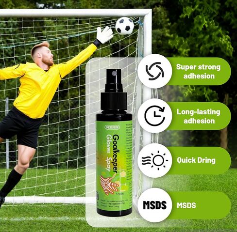 Football Glove Grip Spray – Restores Stickiness to Your Gloves - Goalkeeper Glove Grip Spray - Boosts Stickiness and Performance of Soccer Goalie Gloves - Goalie Accessories in Kuwait