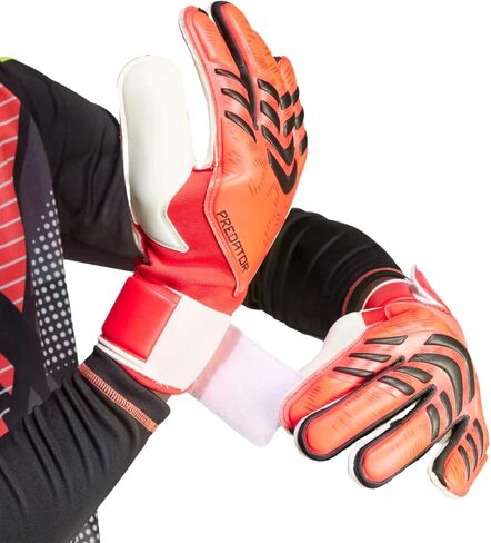 adidas Predator Match Goalkeeper Gloves - Cushioned Palm, Flexible Backhand, Half-Wrap Wrist Strap in Saudi Arabia