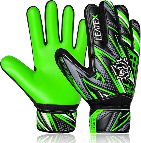 Youth Soccer Goalie Gloves for Kids – Strong Grip Goalkeeper Gloves for Boys & Girls, Breathable & Cushioned Football Gloves with Adjustable Wrist Strap for Training & Matches in Kuwait