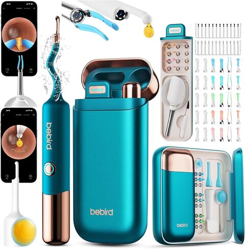 Bebird Earsight Ultra Ear Wax Removal Tool Camera, FSA HSA Eligible Ear Cleaner with 2K HD Camera Otoscope, 90-minute Battery Earwax Remover &Visual Ear Pick Tweezers, Safe Ear Cleaning Kit for Family in Kuwait