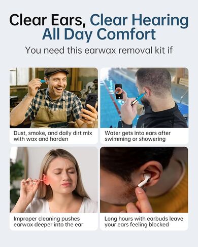 Bebird Earsight Ultra Ear Wax Removal Tool Camera, FSA HSA Eligible Ear Cleaner with 2K HD Camera Otoscope, 90-minute Battery Earwax Remover &Visual Ear Pick Tweezers, Safe Ear Cleaning Kit for Family in Kuwait