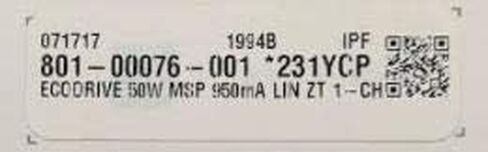 ECOdrive 561/S 950MA LIN، ECOdrive، 50W، 0-10V، قناة تحكم واحدة، تيار ثابت، خرج 1x 55V، تغذية جانبية، مربع معدني 950MA LIN، 231YCP in Kuwait