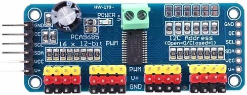 PCA9685 16 Channel 12-bit PWM Servo Motor Driver I2C Module Robot in Kuwait