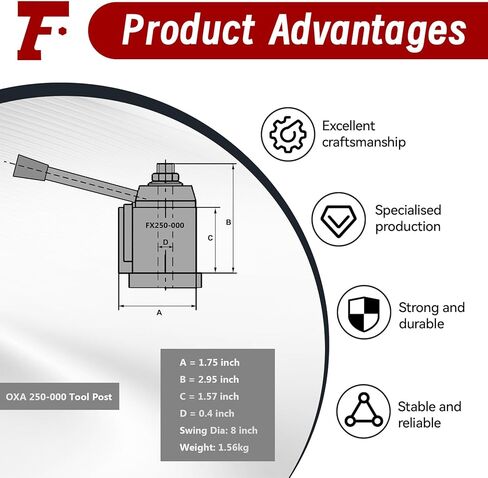 Findmall OXA 250-000 أداة Post Wedge Type Quick Change Tool Post Swing حتى 8 بوصة in Saudi Arabia