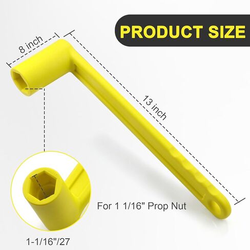 Prop Wrench 91-859046Q4 Propeller Wrench for 1 1/16 Inches Nuts for Mercury Mercruiser Alpha Outboards Stern Drives Pontoon, Sport and Fishing Boat 27mm Yellow Plastic Rustroof Ergonomics in Saudi Arabia