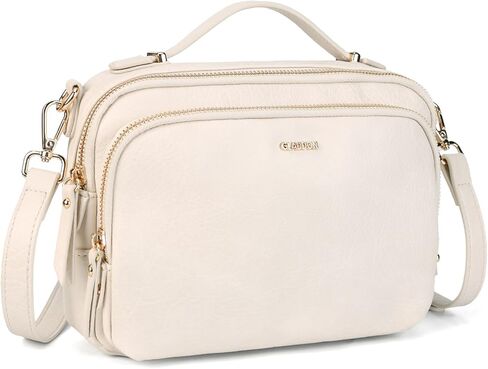 GLITZALL Multi Pockets Crossbody Bags for Women Small Top Handle Purse Satchel and Medium Pocketbooks with Soft Vegan Leather in Kuwait