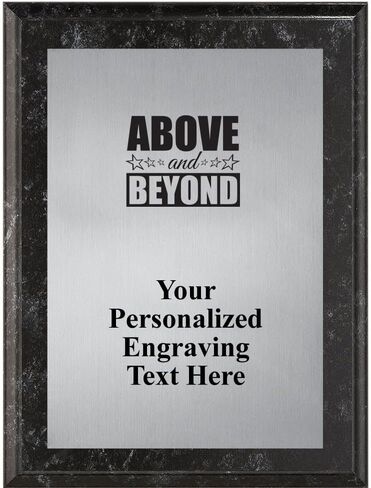 Corporate Above and Beyond Plaques - 6 x 8 Etched Recognition Trophy Plaque Awards Prime in Saudi Arabia