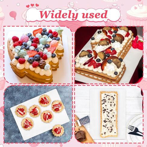 25 Pack Cake Boards Rectangle - 13.38" x 9.84" Quarter Sheet Cake Board - Disposables Greaseproof Cake Cardboard -Corrugated Single Wall Cake Pad for Desserts, Cupcakes, Pizza, Pies in Saudi Arabia