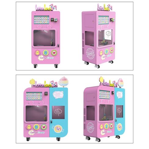 Cotton Candy Machine Vending Customized Automatic Self Service Floss Sugar Maker for Parks Shopping Malls in Saudi Arabia
