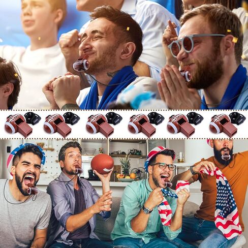 24 Pcs Shaped Whistles Sport Stadium Noisemakers with Lanyard for Events Team Sporting Party Noise Makers Loud Sound Party Accessories in Saudi Arabia