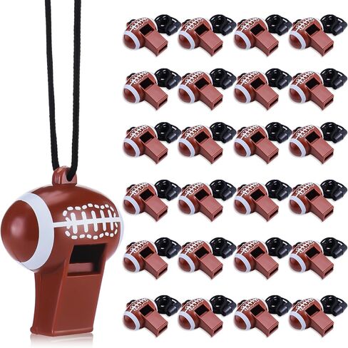 24 Pcs Shaped Whistles Sport Stadium Noisemakers with Lanyard for Events Team Sporting Party Noise Makers Loud Sound Party Accessories in Saudi Arabia