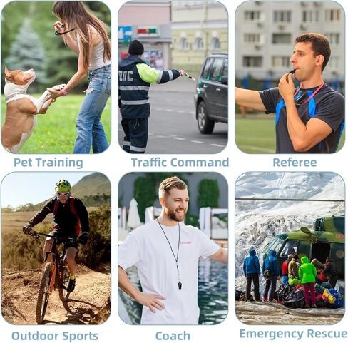 Whistle, 4 PCS Thick Plastic Sports Whistles with Lanyards, Coach Whistle, Loud Crisp Sound Whistle Great forTeachers Coaches Referees Officials and Family Emergencies(Black) in Kuwait