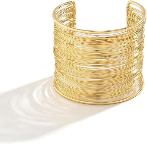 Zmanyijew Gold Cuff Cuff Bracelet for Women Vintage Boho Wide Bangle Bracele in Saudi Arabia