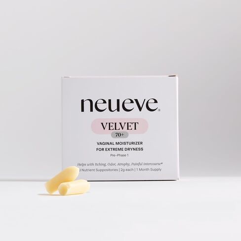 NeuEve Velvet Age 70+ مرطب ودعم مهبلي - تركيبة طبيعية بالكامل وخالية من الهرمونات للراحة والعافية | المرحلة التمهيدية 1 | 8 عدد (إمداد لمدة شهر واحد) in Kuwait