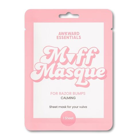 Awkward Essentials Muff Masque Moisturizing Plant-Based Vajacial Mask for Women, Hydrating Vulva Care Sheet Mask Relieves Vaginal Dryness, Itching & Hydrates Hair in Kuwait