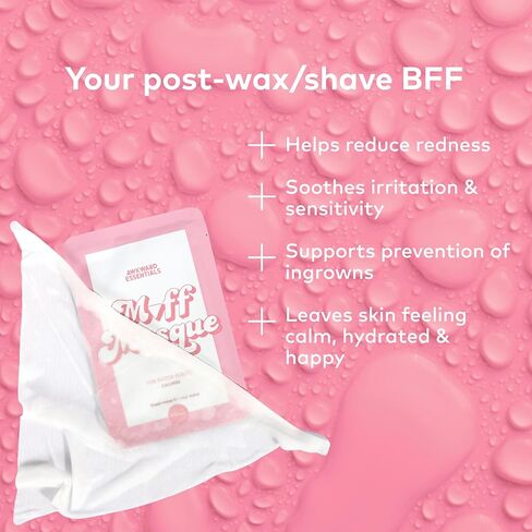 Awkward Essentials Muff Masque Moisturizing Plant-Based Vajacial Mask for Women, Hydrating Vulva Care Sheet Mask Relieves Vaginal Dryness, Itching & Hydrates Hair in Kuwait