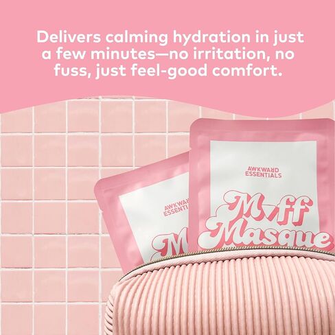 Awkward Essentials Muff Masque Moisturizing Plant-Based Vajacial Mask for Women, Hydrating Vulva Care Sheet Mask Relieves Vaginal Dryness, Itching & Hydrates Hair in Kuwait
