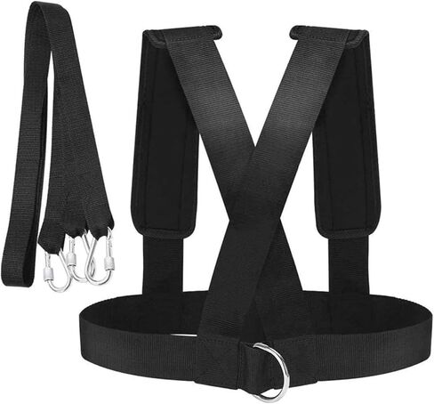 Heavy-Duty Sled Harness Tire Pulling Strap with Reinforced Lock, 1.5T Max Load Fitness Sled Trainer for Speed, Strength & Football Workout in Saudi Arabia
