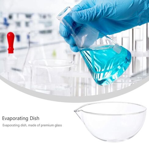 Yardwe Glass Evaporating Basin 90mm Round Bottom Laboratory Evaporation Dish Borosilicate Glass Evaporation Tool for Chemistry and Scientific Experiments in Saudi Arabia