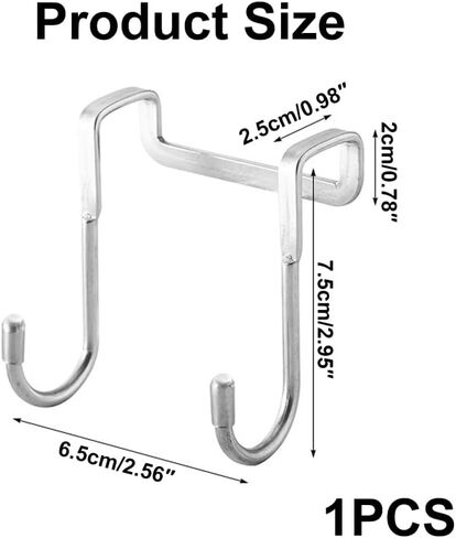 1PCS Cabinet Door Hooks, Stainless Steel Double S-Shaped Hooks Storage, Over Door Hook for Cabinet Kitchen and Bathroom Organization Tool in Saudi Arabia