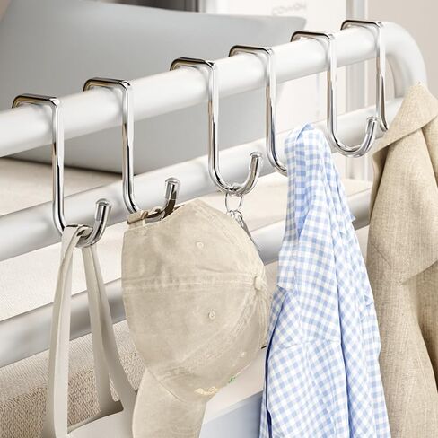 1PCS Cabinet Door Hooks, Stainless Steel Double S-Shaped Hooks Storage, Over Door Hook for Cabinet Kitchen and Bathroom Organization Tool in Saudi Arabia