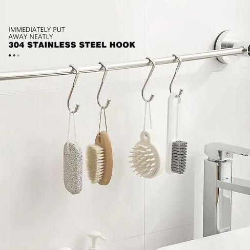 1PCS Cabinet Door Hooks, Stainless Steel Double S-Shaped Hooks Storage, Over Door Hook for Cabinet Kitchen and Bathroom Organization Tool in Saudi Arabia
