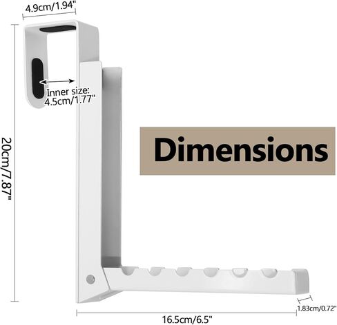 Uenhoy Foldable Over The Door Hanger Hooks for Clothes, Collapsible Folding Over The Door Drying Rack for Laundry Dorm Bedroom, Portable Clothing Coat Rack Overdoor Hanger, White in Saudi Arabia