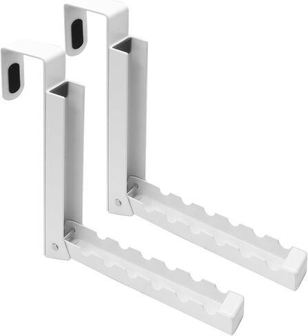 Uenhoy Foldable Over The Door Hanger Hooks for Clothes, Collapsible Folding Over The Door Drying Rack for Laundry Dorm Bedroom, Portable Clothing Coat Rack Overdoor Hanger, White in Saudi Arabia