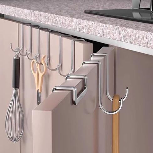 10 Double S-Hooks: Perfect for Kitchen, Closet, Bathroom - Easily Hang Bags, Clothes in Saudi Arabia