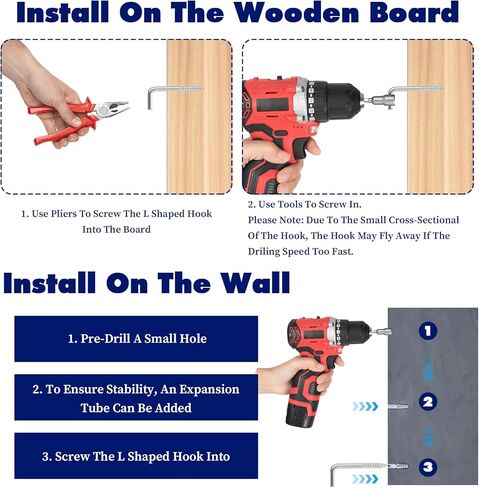 40Pcs Screw-in Hooks, Right-Angle L Shaped Hooks, 7 Shape Right Angle Screw Hook for Home Office Workplace (Silver) in Kuwait