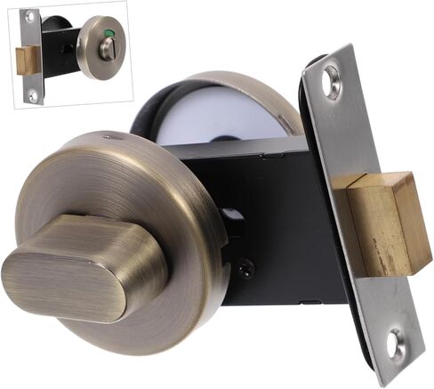 Stainless Steel Bathroom Stall Lock Keyless Occupied Indicator Latch for Public Toilet Doors Universal Privacy Lock for Showers and Restrooms in Saudi Arabia