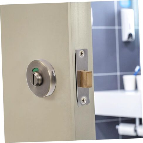 Stainless Steel Bathroom Stall Lock Keyless Occupied Indicator Latch for Public Toilet Doors Universal Privacy Lock for Showers and Restrooms in Saudi Arabia