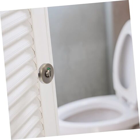 Stainless Steel Bathroom Stall Lock Keyless Occupied Indicator Latch for Public Toilet Doors Universal Privacy Lock for Showers and Restrooms in Saudi Arabia