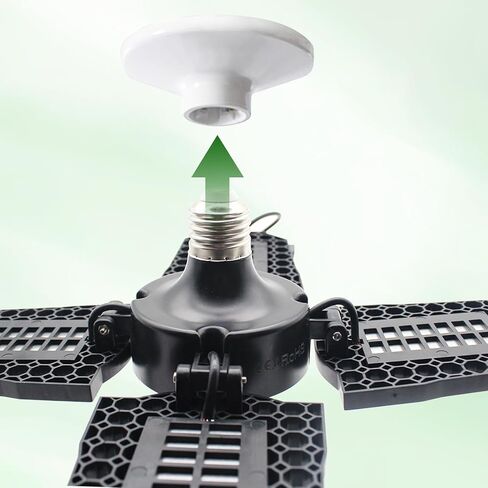 أجنحة قابلة للطي تنمو الضوء للنباتات الداخلية، 6000 كيلو ضوء نمو النبات كامل الطيف مع LED أحمر أزرق، أضواء تنمو للنباتات الداخلية، ارتفاع 80 وات مع عدسة بصرية، قاعدة E26/E27 in Kuwait