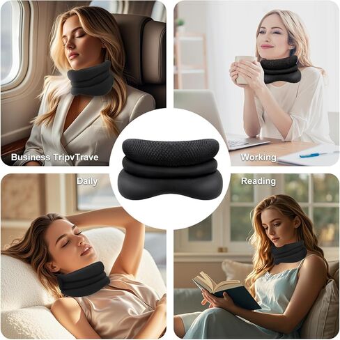 دعم الرقبة للشخير - طوق عنق الرحم قابل للتعديل على 3 مراحل مع دعم إسفنجي ناعم، تصميم مريح لنوم مريح in Kuwait
