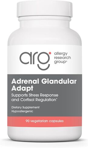 Allergy Research Group - Adrenal Glandular Adapt - Supports Healthy Stress Response and Cortisol Regulation - Hypoallergenic - 90 Vegetarian Capsules in Saudi Arabia