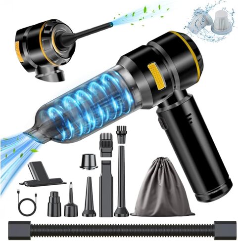 Car Vacuum Cleaner High Power - 22000PA Portable Car Vacuums 4 in 1 Compressed Air Duster & Air Blower & Pump Hand Held Vacuum Cordless with Brushless Motor for Cars Home Office in Kuwait