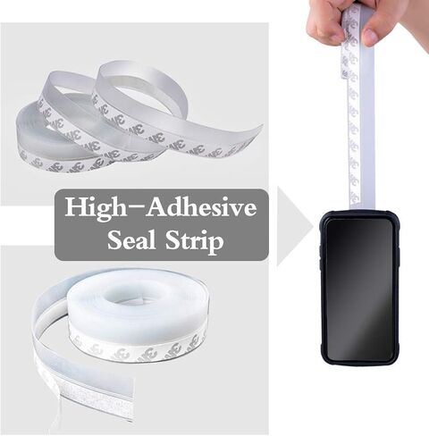 Window Sealing Strip,Self Adhesive Weather Stripping,5M/16ft Weather Stripping,Door Seal Strip for Gaps of House, Glass Shower, Window and Door, Weatherproof Soundproof in Saudi Arabia
