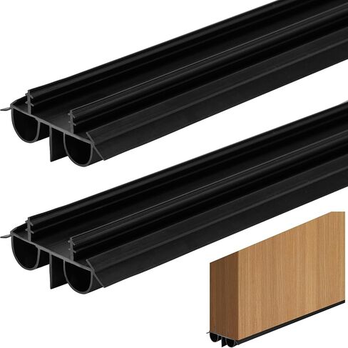 قطعتان من مجموعة أدوات تنظيف باب الفقاعات المزدوجة مقاس 36 بوصة، شريط طقس مخفي من الفينيل بعرض 1-3/4 بوصة، استبدال شريط ختم أسفل الباب لمنع تقليل ضوضاء الغبار in Kuwait