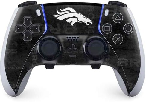 Skinit Decal Gaming Skin Compatible with PS5 DualSense Edge Pro Controller - Officially Licensed NFL Denver Broncos Retro Logo Design in Saudi Arabia
