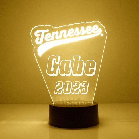 Custom Tennessee Volunteers Football LED Sign Night Light Lamp with Remote, Light Up Display with Personalized Name or Image, Customized, Made in The USA, Clear Acrylic Home Decor, 16 Colors, 4 Modes in Saudi Arabia