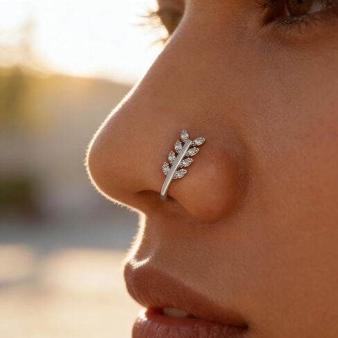 مقطع أوراق البلورة في أنديليسي بوهو على حلقة الأنف خمر تشيك توليفلي in Kuwait